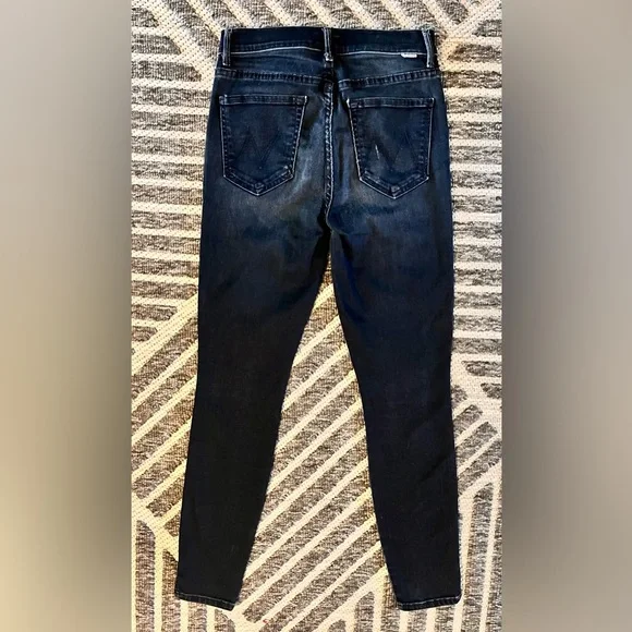 MOTHER Sz 26 High Waisted Vamp Slightly Sinful Black Orig$278 - Picture 5 of 12